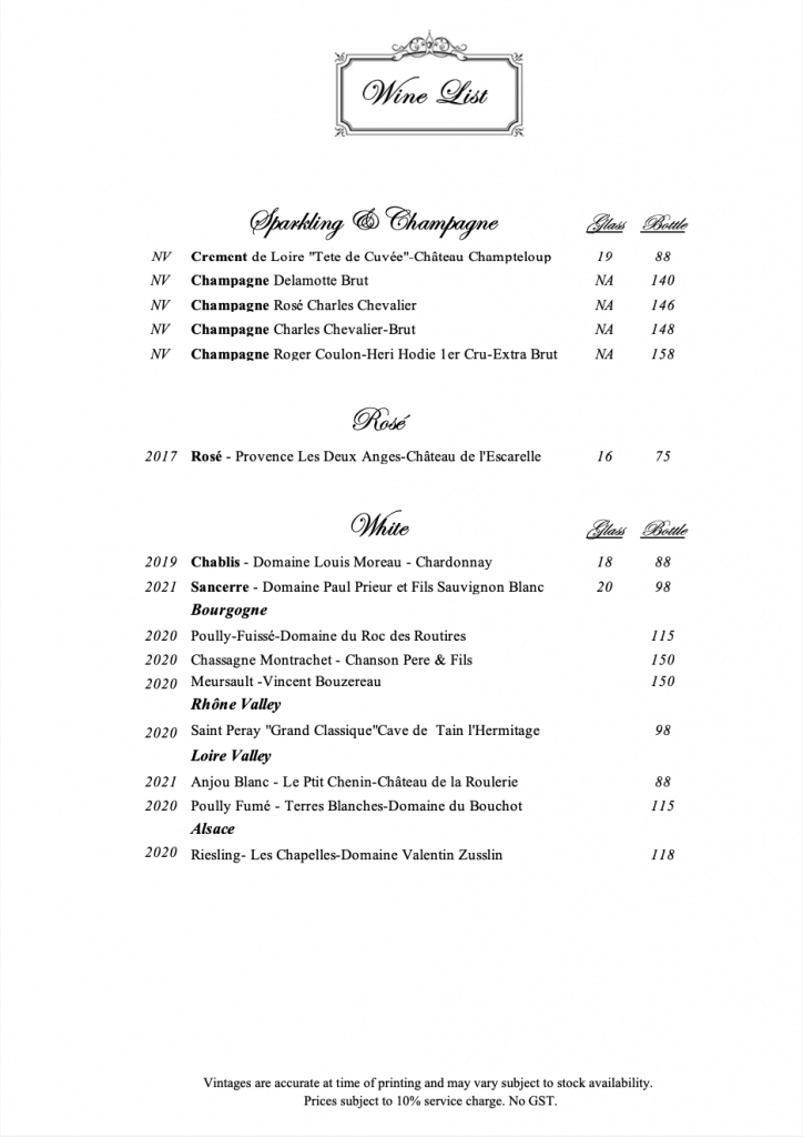 Wine List page1